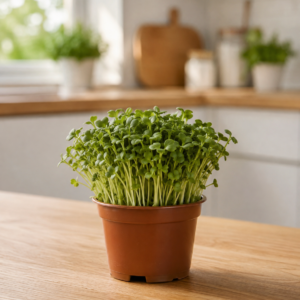 Broccoliskud i potte